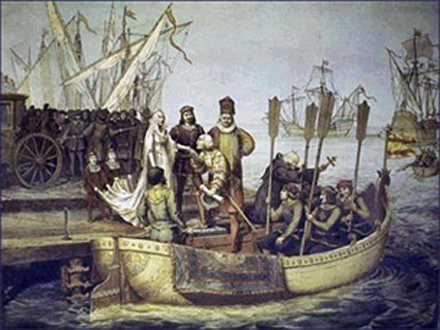 los reyes despiden a Colón 